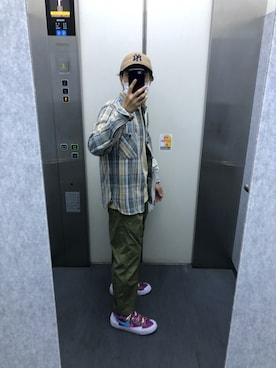 「BEAMS（ビームス）のアイテム（シャツ/ブラウス）」を使った、マーティーさん（メンズ・160cm）の秋コーディネート