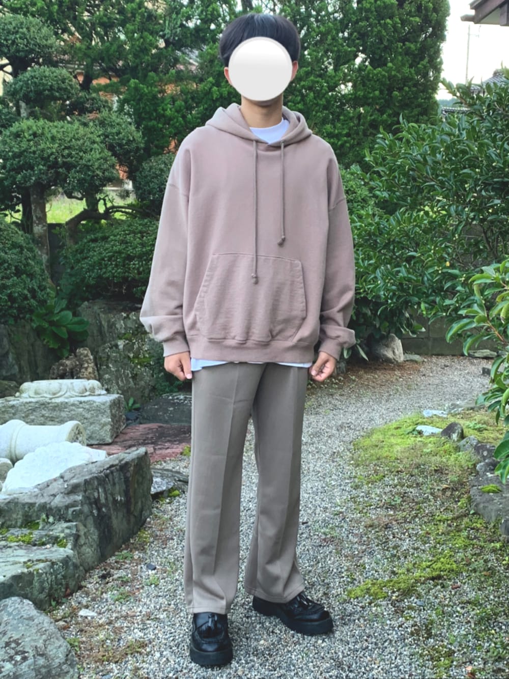 トップス LIDnMリドムWIDE LOOSE PARKAワイドルーズパーカーMブラウン