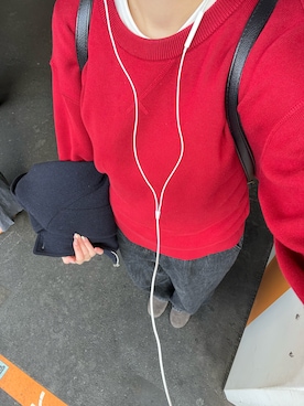 「アイテム（バックパック/リュック）」を使った、彗さん（レディース・157cm）の冬コーディネート