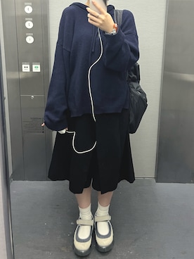 「アイテム（バックパック/リュック）」を使った、彗さん（レディース・157cm）の秋コーディネート