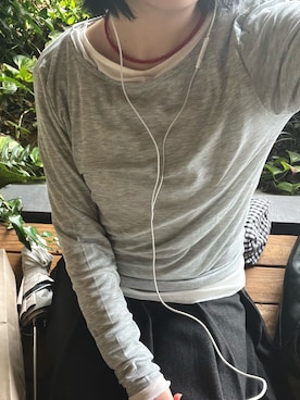 「GIUNON（ジウノン）のアイテム」を使った、彗さん（レディース・157cm）の春コーディネート