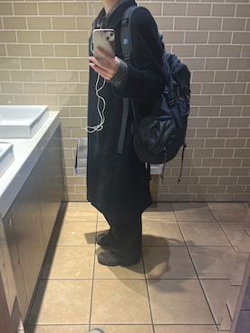 「アイテム（バックパック/リュック）」を使った、彗さん（レディース・157cm）の冬コーディネート