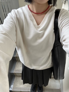 「GIUNON（ジウノン）のアイテム」を使った、彗さん（レディース・157cm）の春コーディネート