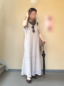 「ノースリーブニット」｜「アイテム（ワンピース/ドレス）」を使った、t o m o 🍓さん（レディース・150cm）の夏コーディネート