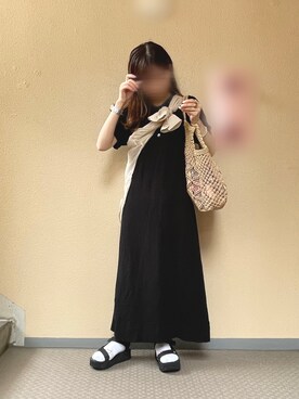 「RAGEBLUE（レイジブルー）のアイテム（ワンピース/ドレス）」を使った、t o m o 🍓さん（レディース・150cm）の夏コーディネート