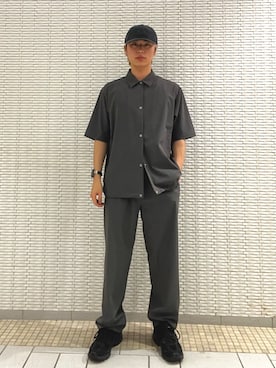 「MARMOT（マーモット）のアイテム」を使った、栁 椋介さん（メンズ・172cm）の春コーディネート