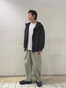 「Snow Peak（スノーピーク）のアイテム」を使った、栁 椋介さん（メンズ・172cm）の夏コーディネート