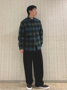 「PENDLETON（ペンドルトン）のアイテム（トップス）」を使った、栁 椋介さん（メンズ・172cm）の秋コーディネート