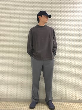 「URBAN RESEARCH DOORS（アーバンリサーチドアーズ）のアイテム（Tシャツ/カットソー）」を使った、栁 椋介さん（メンズ・172cm）の秋コーディネート