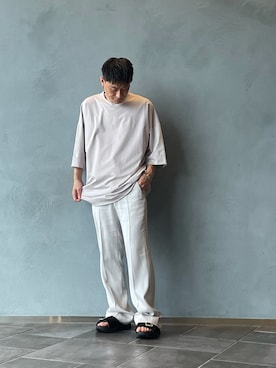 「Lui's（ルイス）のアイテム（サンダル）」を使った、kazuhiramatsuさん（メンズ・168cm）の夏コーディネート