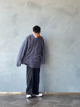 「ドルマンニット」｜kazuhiramatsuさん（メンズ・168cm）の秋コーディネート