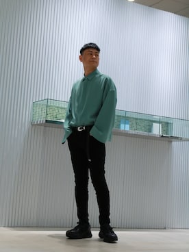 「ミントカラーシャツ」｜kazuhiramatsuさん（メンズ・168cm）の春コーディネート