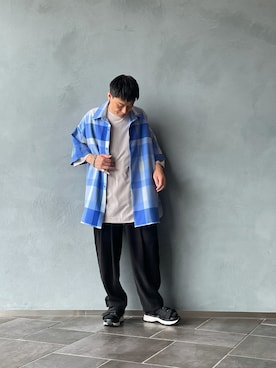 「Lui's（ルイス）のアイテム（サンダル）」を使った、kazuhiramatsuさん（メンズ・168cm）の夏コーディネート