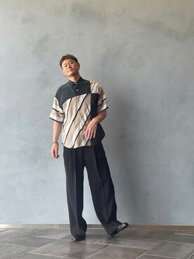 「Lui's（ルイス）のアイテム（シューズ）」を使った、kazuhiramatsuさん（メンズ・168cm）の夏コーディネート