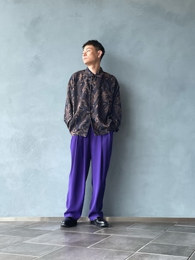「マーブル柄」｜kazuhiramatsuさん（メンズ・168cm）の冬コーディネート