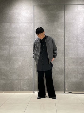 「Lui's（ルイス）のアイテム（MA-1）」を使った、kazuhiramatsuさん（メンズ・168cm）の秋コーディネート
