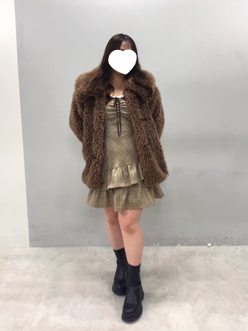 【〆鯖☆プロフ必読】即完売！アポワンウテセ　フェイクファーブルゾン　美品 セール】【ふたばコラボ企画】ファーブルゾン（ブルゾン）｜OLIVE des