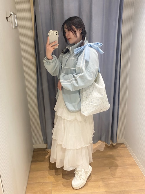 OLIVE des スカート ランダムロングティアードスカート
