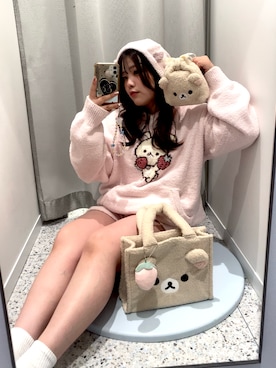 「アイテム（ポーチ）」を使った、ainoさん（レディース・155cm）の秋コーディネート