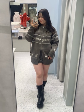 「カウチン」｜ainoさん（レディース・155cm）の秋コーディネート