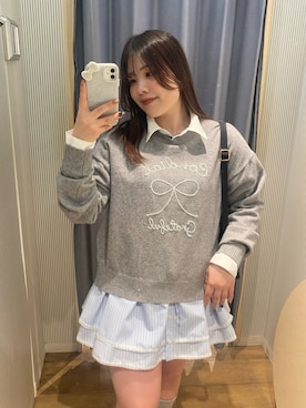 「OLIVE des OLIVE（オリーブデオリーブ）のアイテム（チュニック）」を使った、ainoさん（レディース・155cm）の冬コーディネート