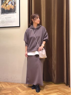 「アイテム（トートバッグ）」を使った、monchankhさん（レディース・149cm）の秋コーディネート