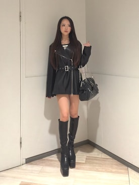 「アイテム（ニット/セーター、その他）」を使った、miyuさん（レディース・161cm）の秋コーディネート