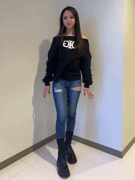 「アイテム（アンダーウェア）」を使った、miyuさん（レディース・160cm）の秋コーディネート