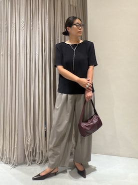 「2.718（ニーテンナナイチハチ）の【2.718】スリングバックパンプス（その他シューズ、ブラウン系）」を使った、ggmichiiさん（レディース・168cm）の夏コーディネート