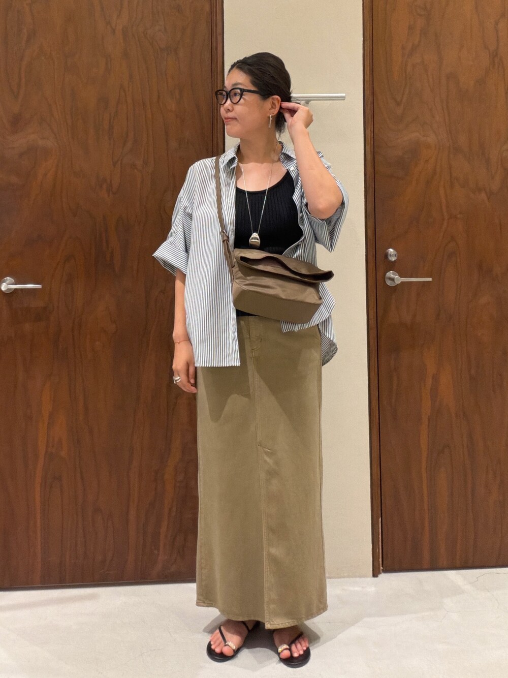 新品 プリーツスカート & ハーフスリーブシャツ 　春夏コーデ ハーフスリーブシャツ」の人気ファッションコーディネート - WEAR
