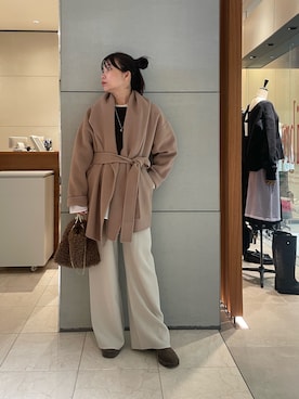 「アイテム（リング）」を使った、Sakiさん（レディース・161cm）の秋コーディネート