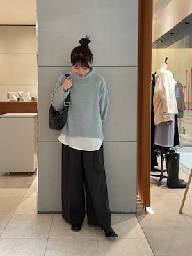 「アイテム（ボディバッグ/ウエストポーチ）」を使った、Sakiさん（レディース・161cm）の秋コーディネート