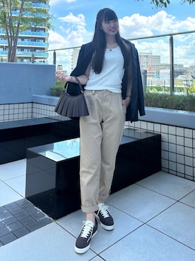 「LACOSTE（ラコステ）のアイテム」を使った、zackさん（レディース・170cm）の秋コーディネート
