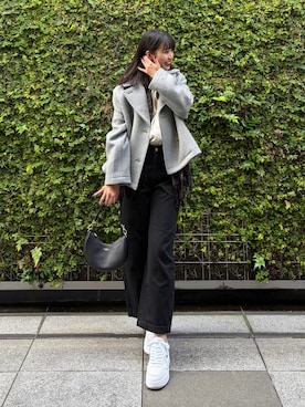 「アイテム（ピーコート）」を使った、zackさん（レディース・170cm）の秋コーディネート