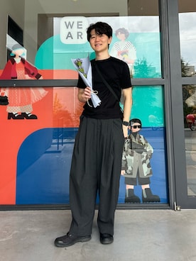 「Juha（ユハ）のアイテム」を使った、たなか！さん（メンズ・182cm）の秋コーディネート