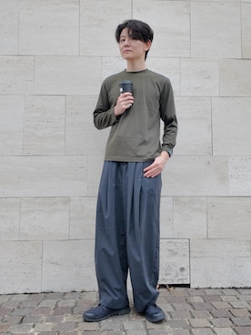 「DIMITRI BLACK（ディミトリブラック）のアイテム」を使った、たなか！さん（メンズ・182cm）の秋コーディネート