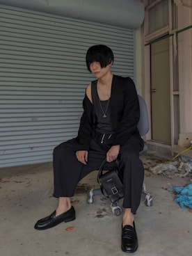 「アイテム（タンクトップ）」を使った、うえださん（メンズ・170cm）の秋コーディネート