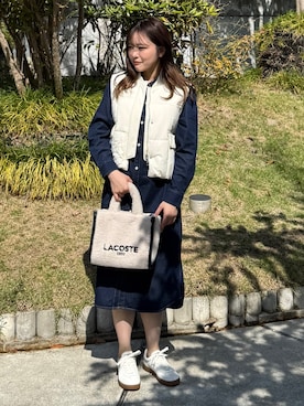 「アイテム（シャツワンピース）」を使った、Rinさん（レディース・157cm）の秋コーディネート