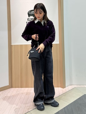 「LACOSTE（ラコステ）のアイテム」を使った、Rinさん（レディース・157cm）の秋コーディネート