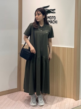 「ワンピース×スニーカー」｜Rinさん（レディース・157cm）の夏コーディネート