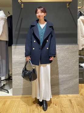 「apart by lowrys」｜「アイテム（ピーコート）」を使った、apartby32さん（レディース・168cm）の冬コーディネート