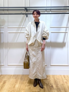 「アイテム（ブルゾン）」を使った、apartby32さん（レディース・168cm）の秋コーディネート