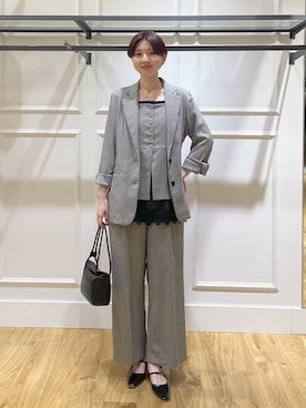 「A part by（アパートバイ）のレースキャミチュニック（チュニック、ブラック系）」を使った、apartby32さん（レディース・168cm）の春コーディネート