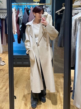 「アイテム（ステンカラーコート）」を使った、apartby32さん（レディース・168cm・20代）の秋コーディネート