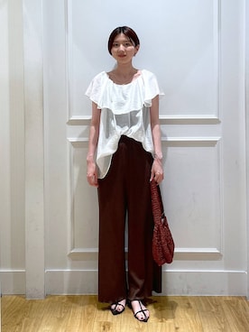 「A part by（アパートバイ）の≪追加8≫ステンレス_スネークネックレス（ネックレス）」を使った、apartby32さん（レディース・168cm）の夏コーディネート