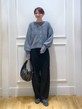 「A part by（アパートバイ）のワンショルカナグツキバッグ（ハンドバッグ）」を使った、apartby32さん（レディース・168cm）の秋コーディネート