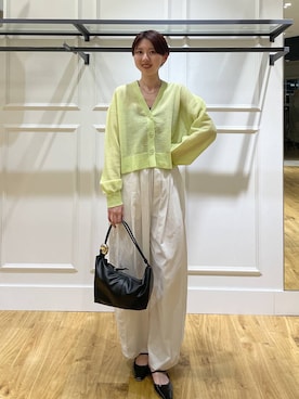 「A part by（アパートバイ）のハートモチーフバッグ（ショルダーバッグ、ブラック系）」を使った、apartby32さん（レディース・168cm）の春コーディネート