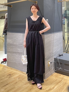 「A part by（アパートバイ）のキンチャクミニショルダバッグ（ショルダーバッグ、ホワイト系）」を使った、apartby32さん（レディース・168cm）の夏コーディネート