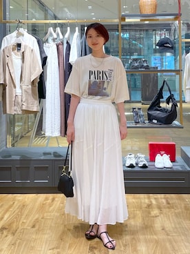 「A part by（アパートバイ）の≪追加8≫ステンレス_スネークネックレス（ネックレス）」を使った、apartby32さん（レディース・168cm）の夏コーディネート