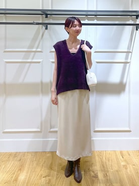 「A part by（アパートバイ）のアイテム（ベスト）」を使った、apartby32さん（レディース・168cm）の秋コーディネート